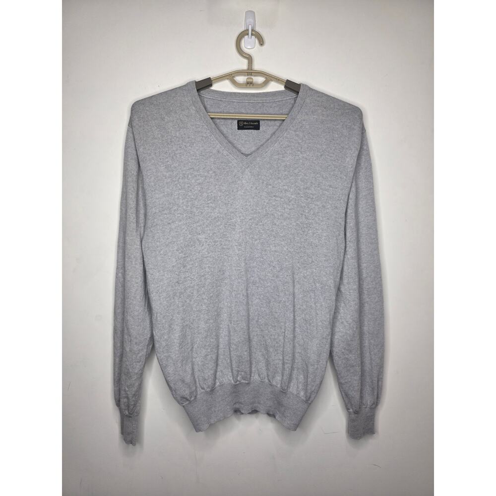 Allen Edmonds grey merino wool long sleeve v-neck sweater - XXL / 2XL